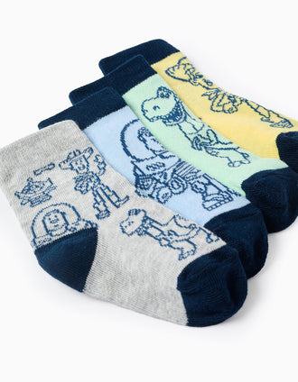 Pack de 4 Pares de Meias para Bebé Menino ‘Toy Story’, Multicolor