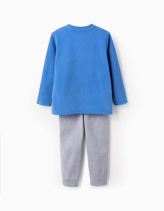 Pijama Polar para Menino 'Yupi', Azul/Cinzento