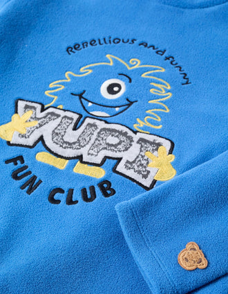 Pijama Polar para Menino 'Yupi', Azul/Cinzento