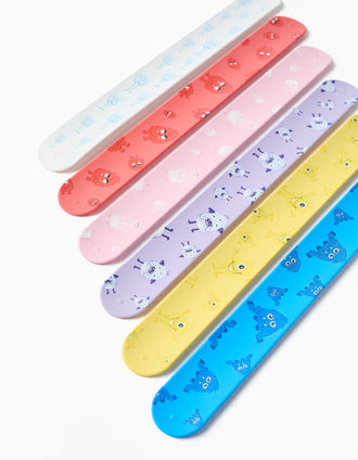 Pack 6 Pulseiras Slap & Strap para Criança 'Monstros das Emoções'