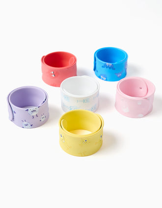 Pack 6 Pulseiras Slap & Strap para Criança 'Monstros das Emoções'