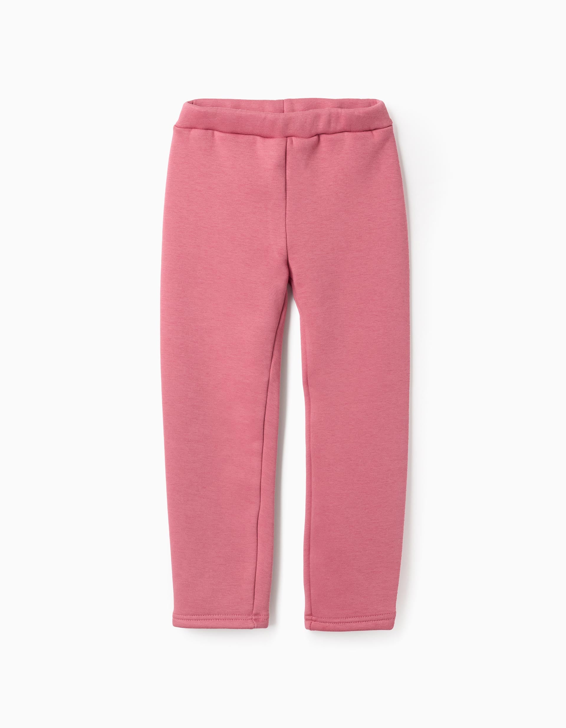 Legging en coton peigné avec taille élastique pour fille, rose