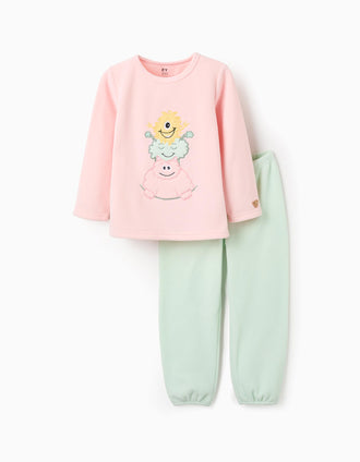 Pijama Polar para Niña 'Monstruos de las Emociones', Rosa/Verde