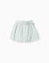 Striped Cotton Pinafore Dress for Baby Girls 'B&S', Green/White