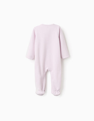 Babygrow polar com bordado 'Emoções' para bebé menina, lilás