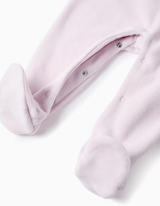 Babygrow polar com bordado 'Emoções' para bebé menina, lilás