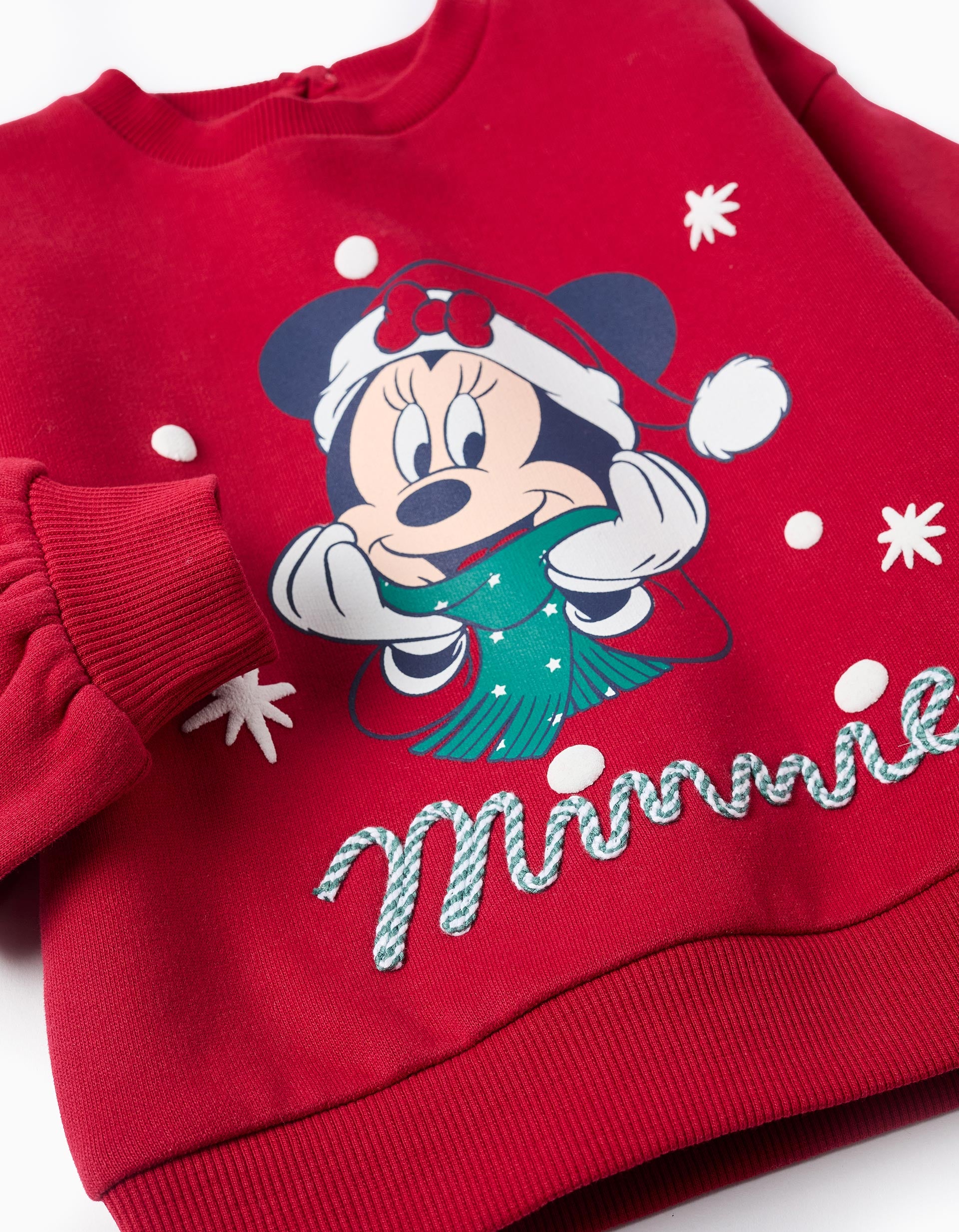 Christmas Sweatshirt for Baby Girls 'X-Mas Minnie', Red