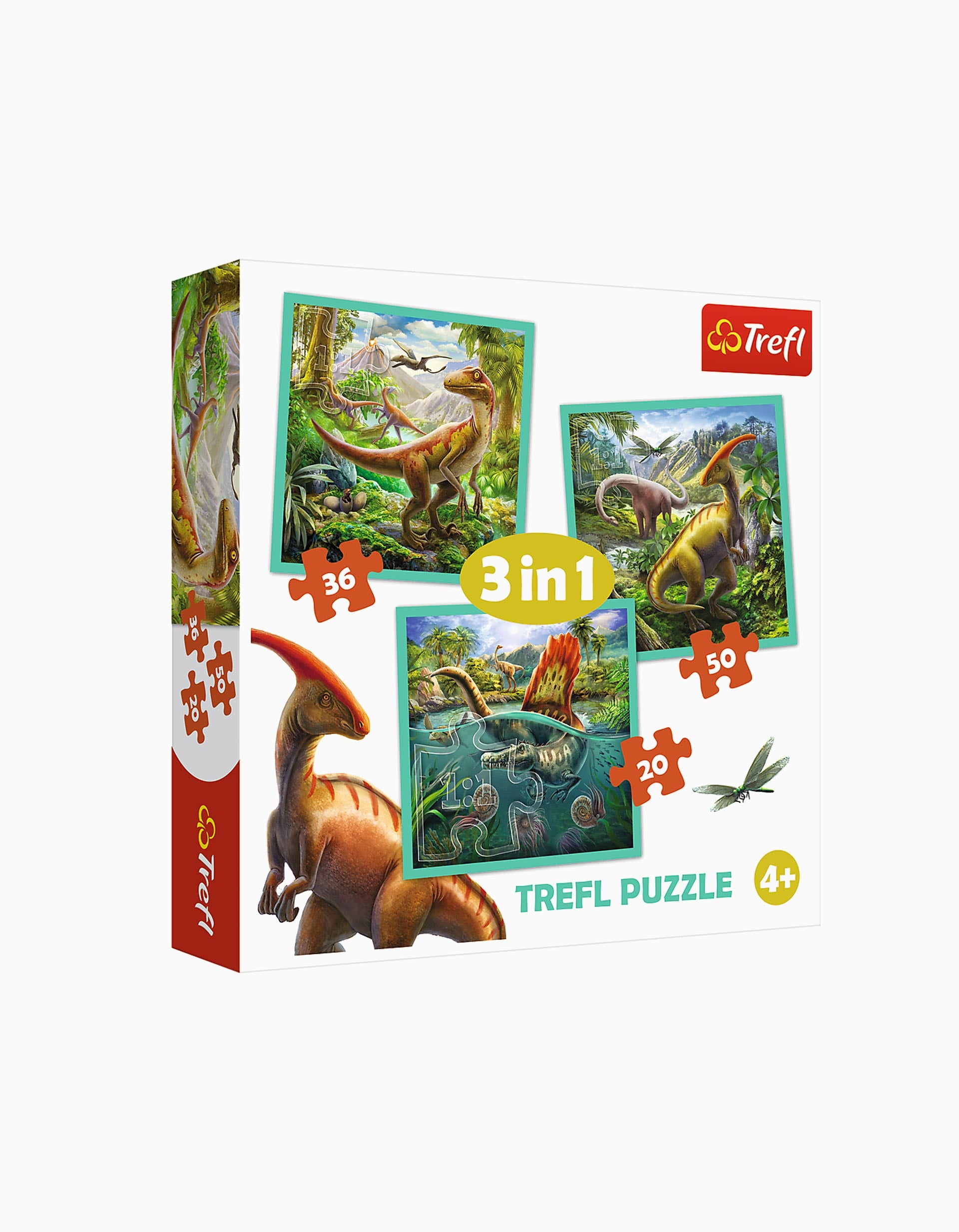 Puzzle 3em1 Trefl Dinosaurs 20/36/50Pcs 3A+