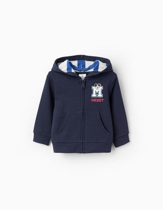 Casaco com Capuz e Print nas Costas para Bebé Menino 'Mickey', Azul