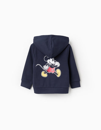 Casaco com Capuz e Print nas Costas para Bebé Menino 'Mickey', Azul
