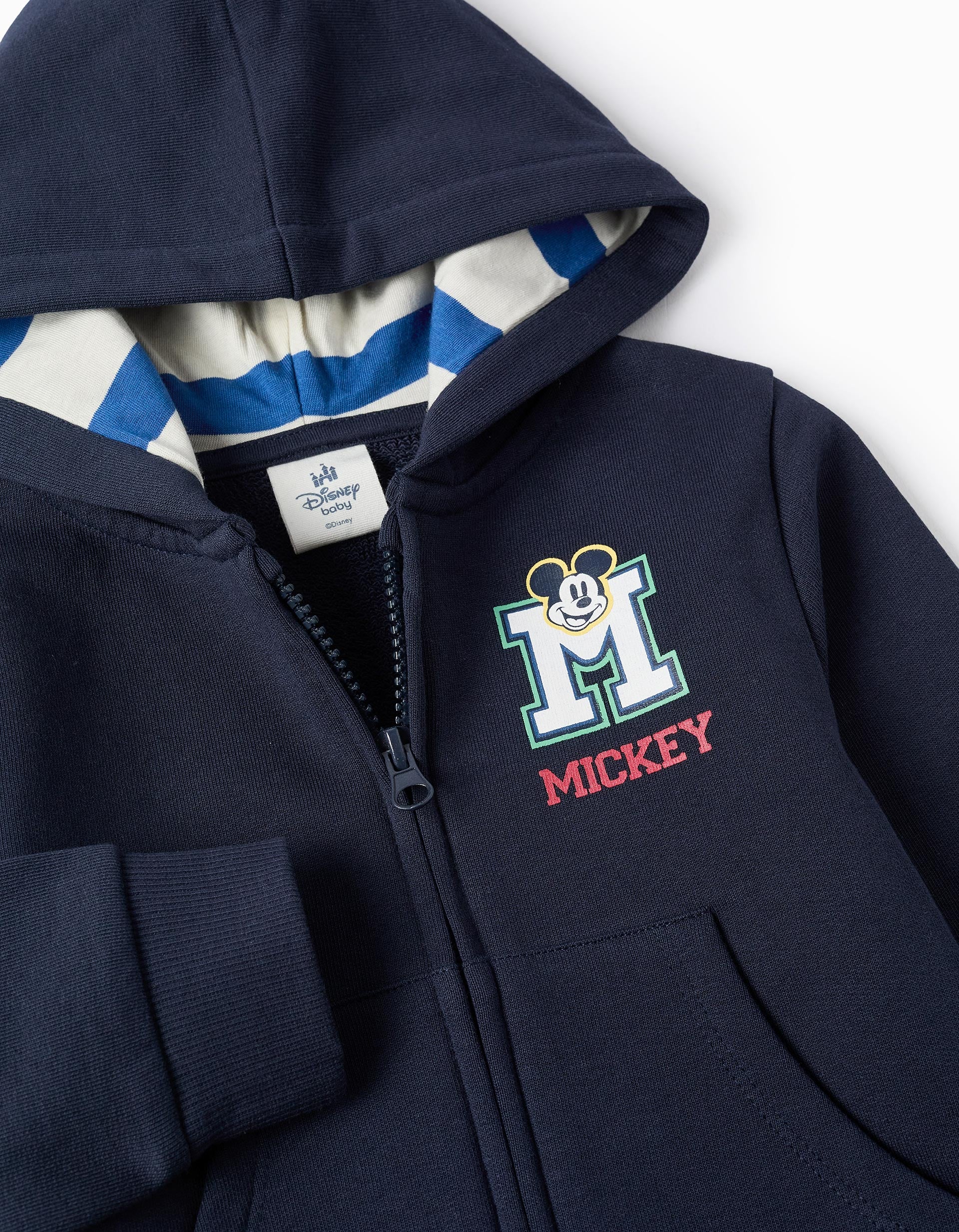 Hooded Jacket with Back Print for Baby Boys 'Mickey', Blue