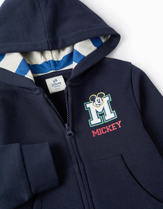 Casaco com Capuz e Print nas Costas para Bebé Menino 'Mickey', Azul