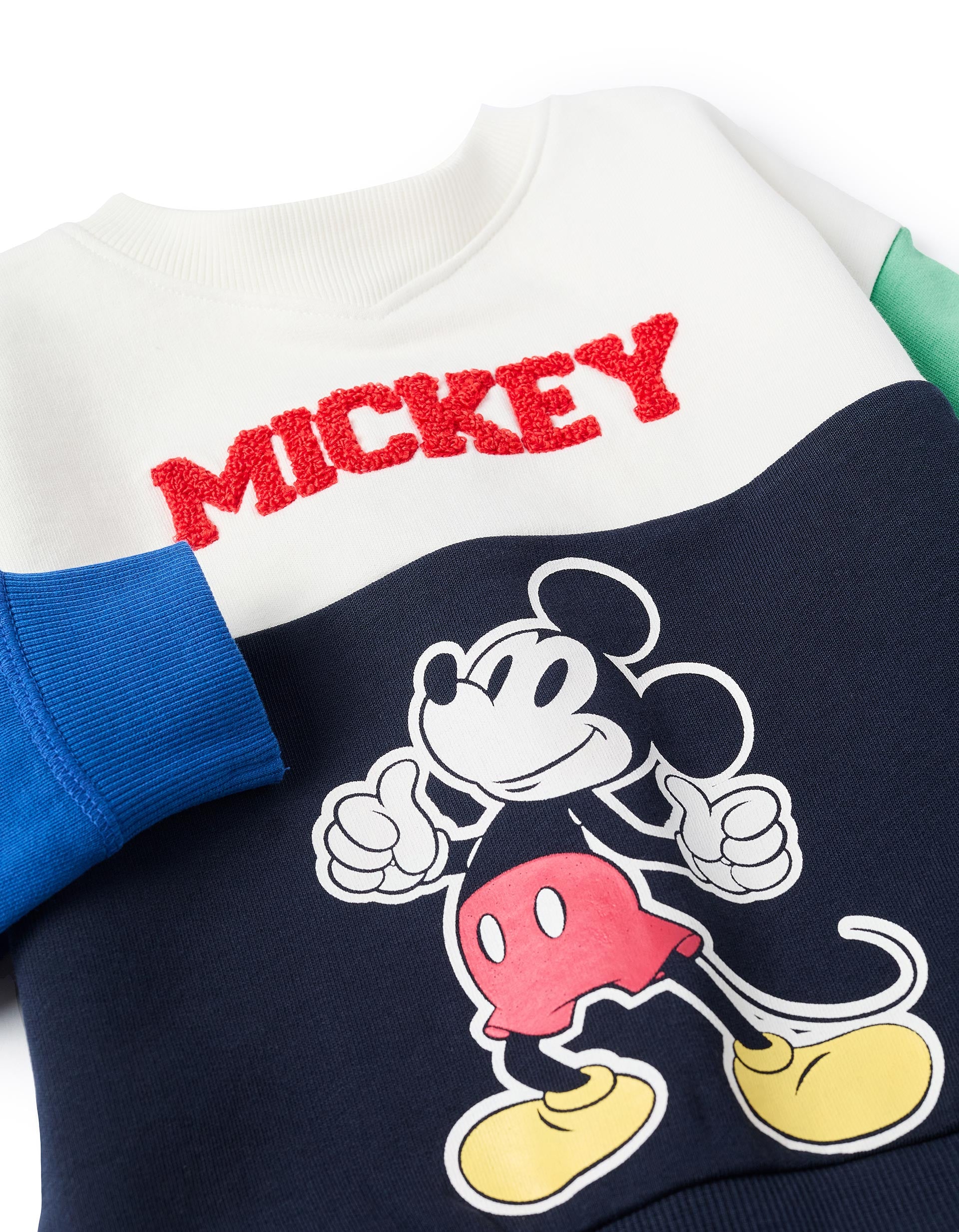 Mickey Colour Block Sweatshirt for Boys, Multicolour