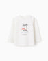 T-Shirt à Manches Longues pour Bébé Garçon 'Mini Concierge', Blanc
