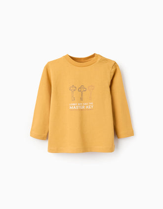 T-shirt de Manga Comprida para Bebé Menino 'Lobby Boy', Amarelo