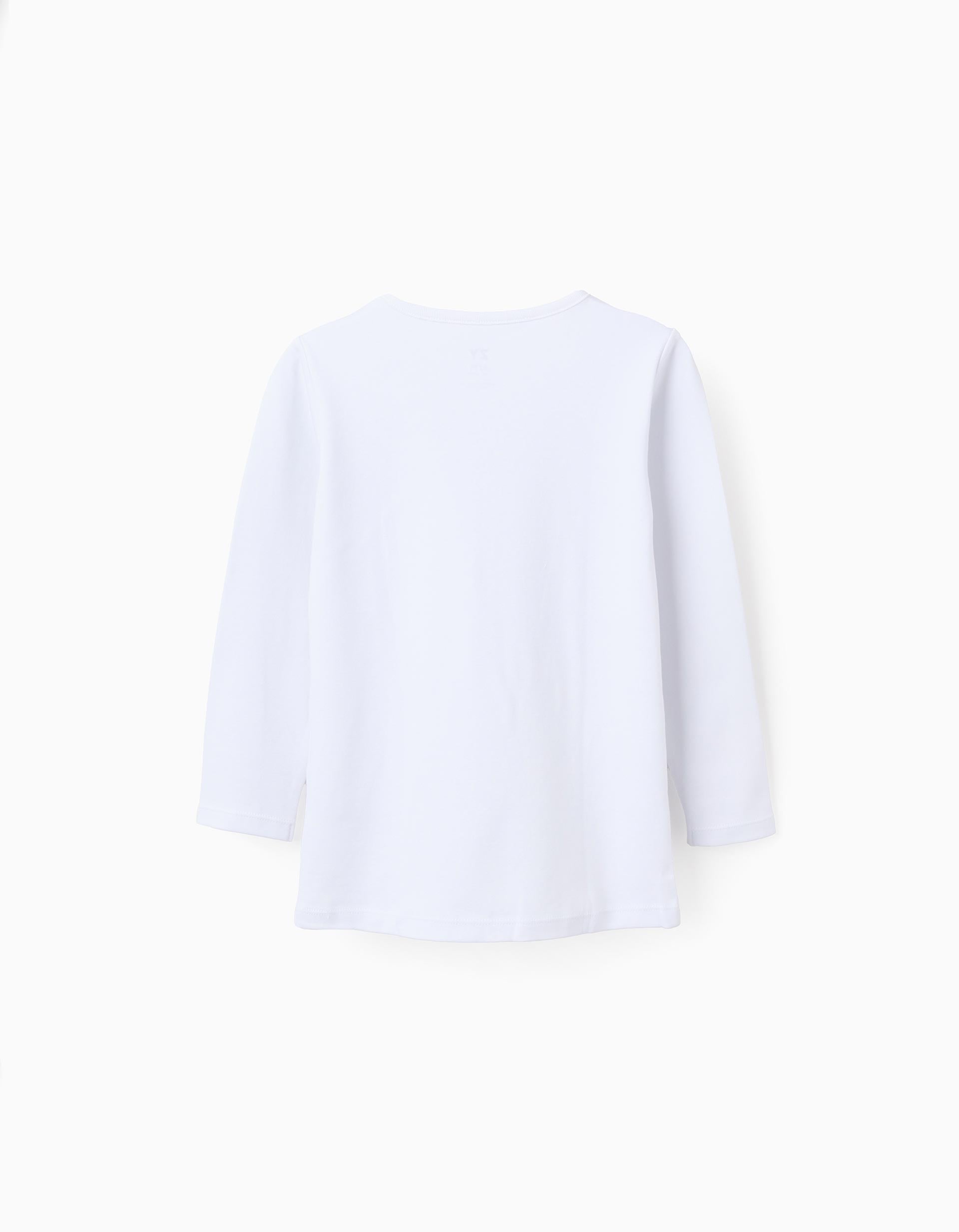 Pack of 3 Extra Warm Long Sleeve Vests for Boys, White