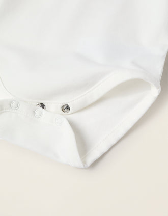 Bodysuit with Ruffle Collar for Newborn Girls 'Winnie the Pooh', White