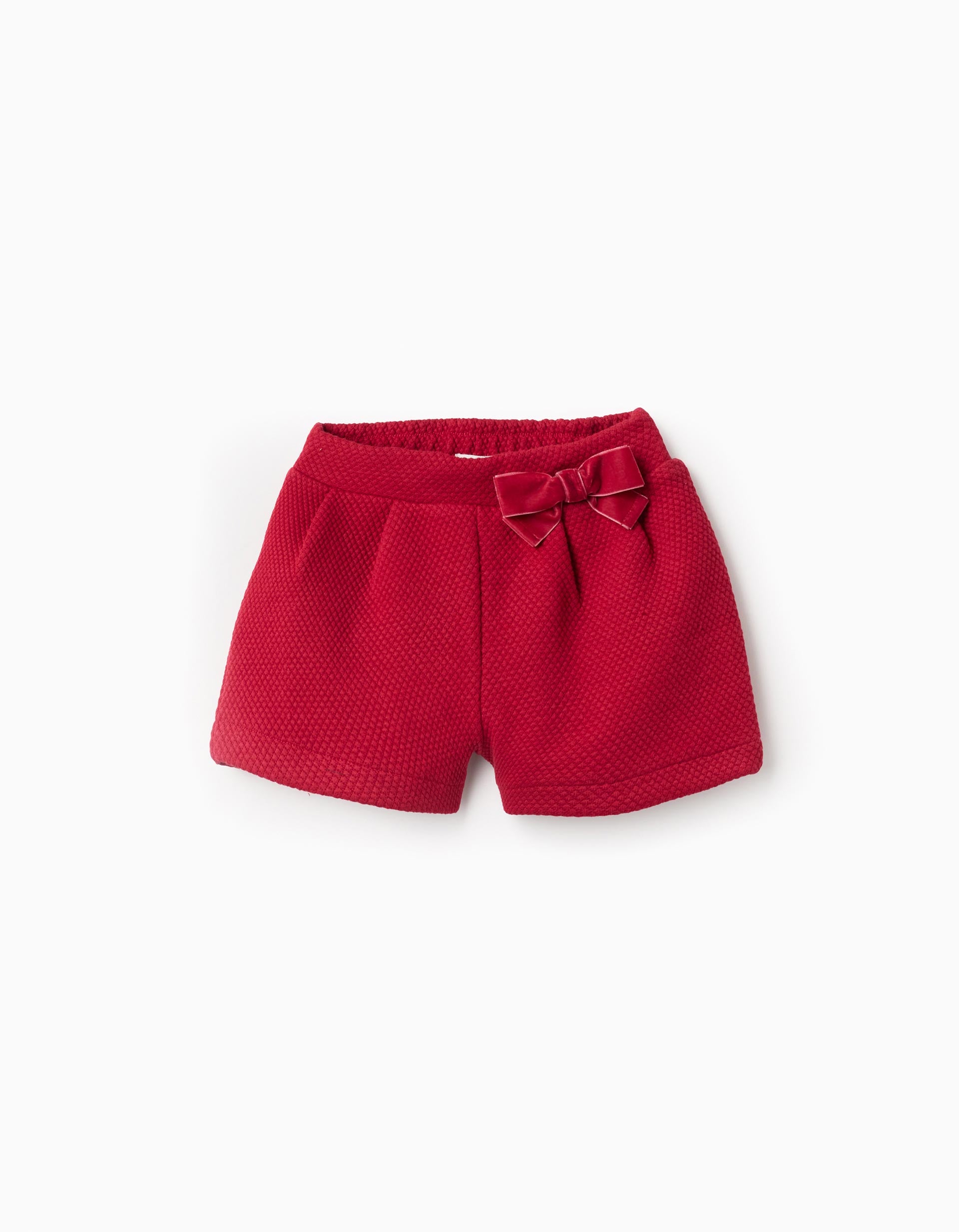 Short avec Texture pour Bébé Fille, Rouge