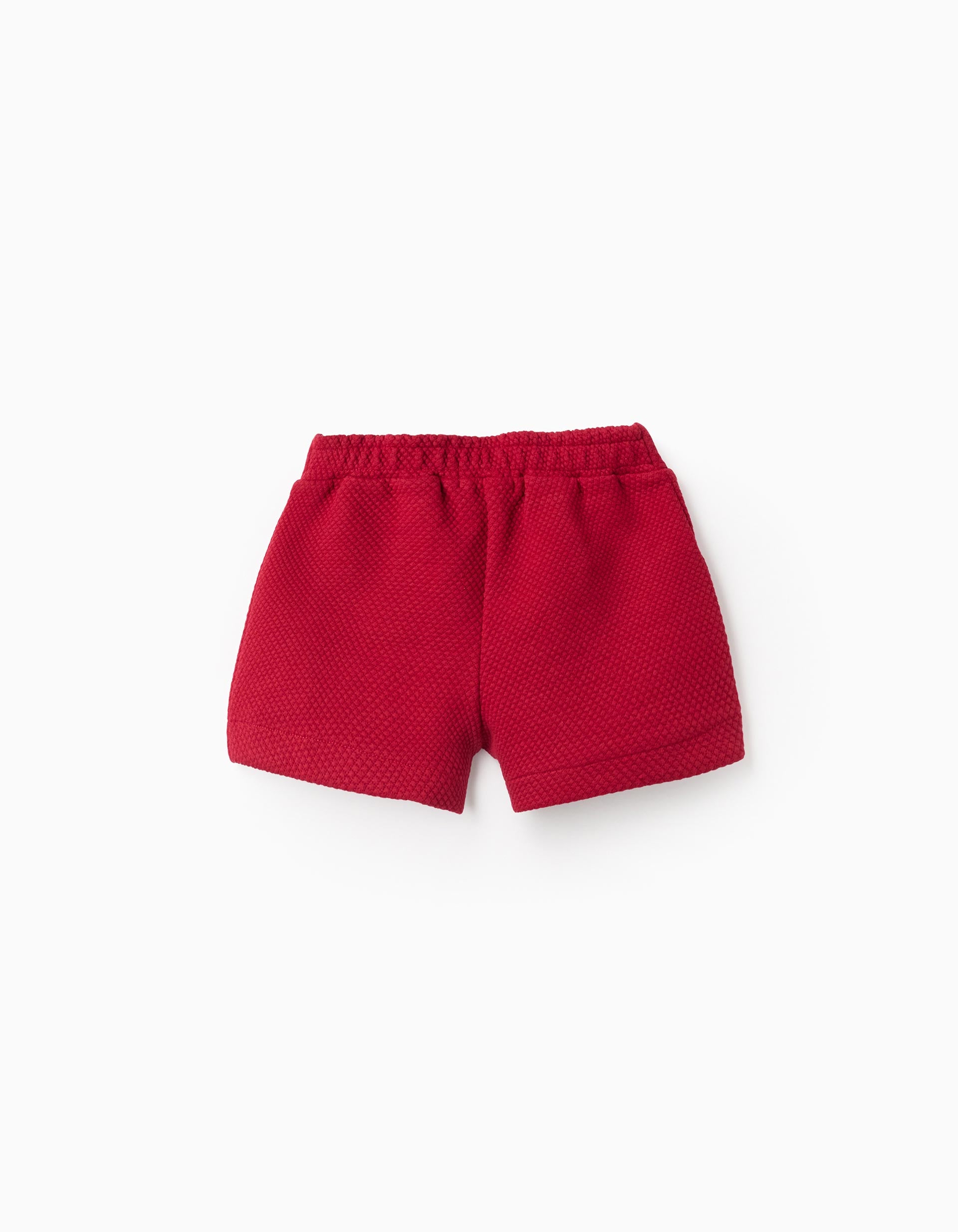 Short avec Texture pour Bébé Fille, Rouge