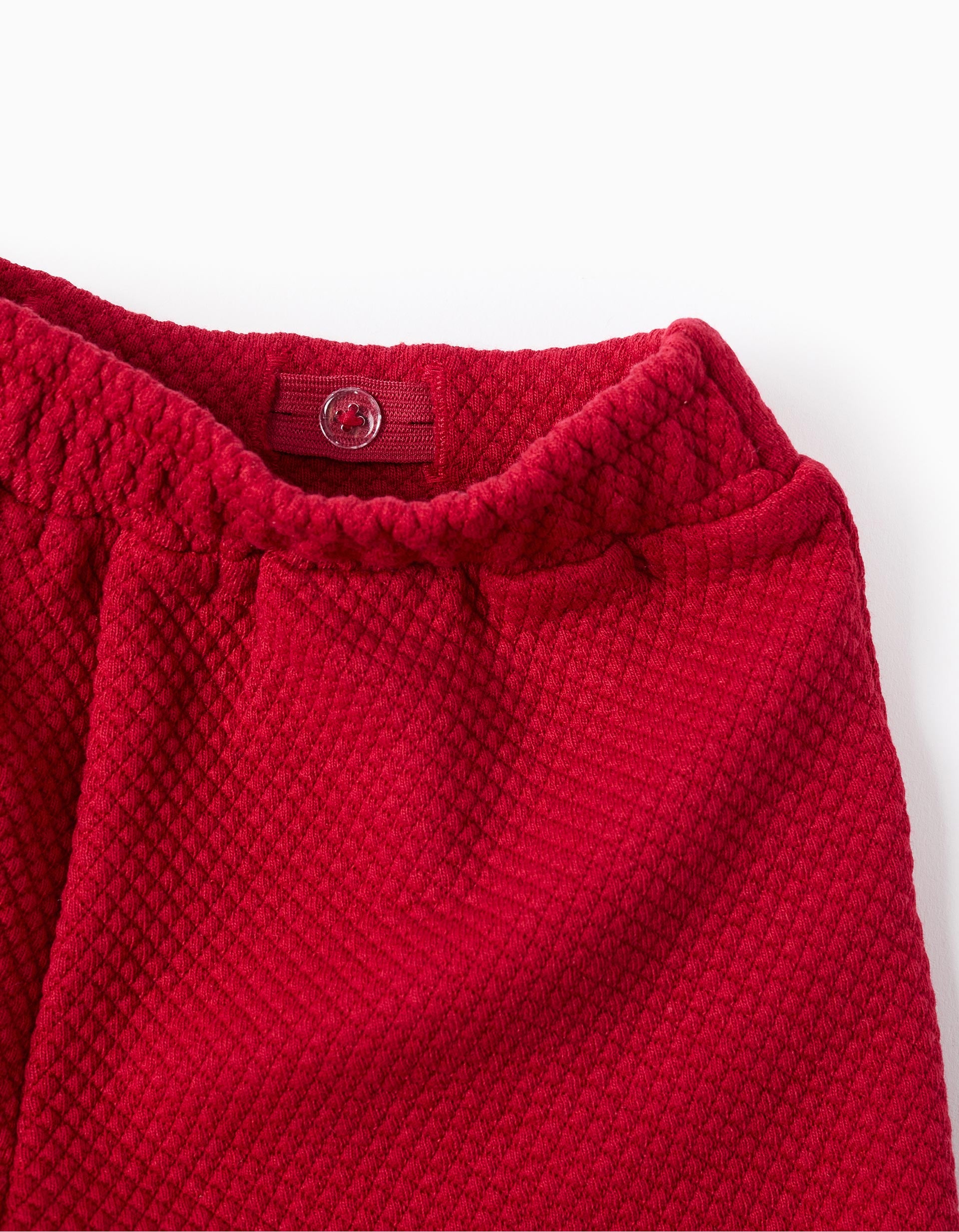 Short avec Texture pour Bébé Fille, Rouge