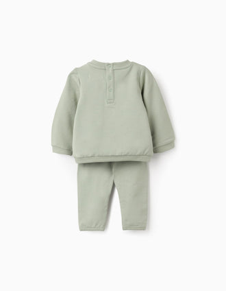 Fato de Treino com Estampado para Recém-Nascido 'Bird Watching', Verde