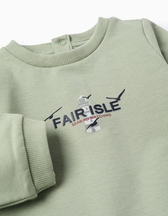 Fato de Treino com Estampado para Recém-Nascido 'Bird Watching', Verde