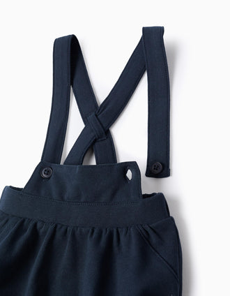 Bodysuit + Jumpsuit for Newborns 'Keys', White/Blue