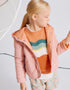 Camisola de Malha com Riscas Onduladas para Menina, Laranja