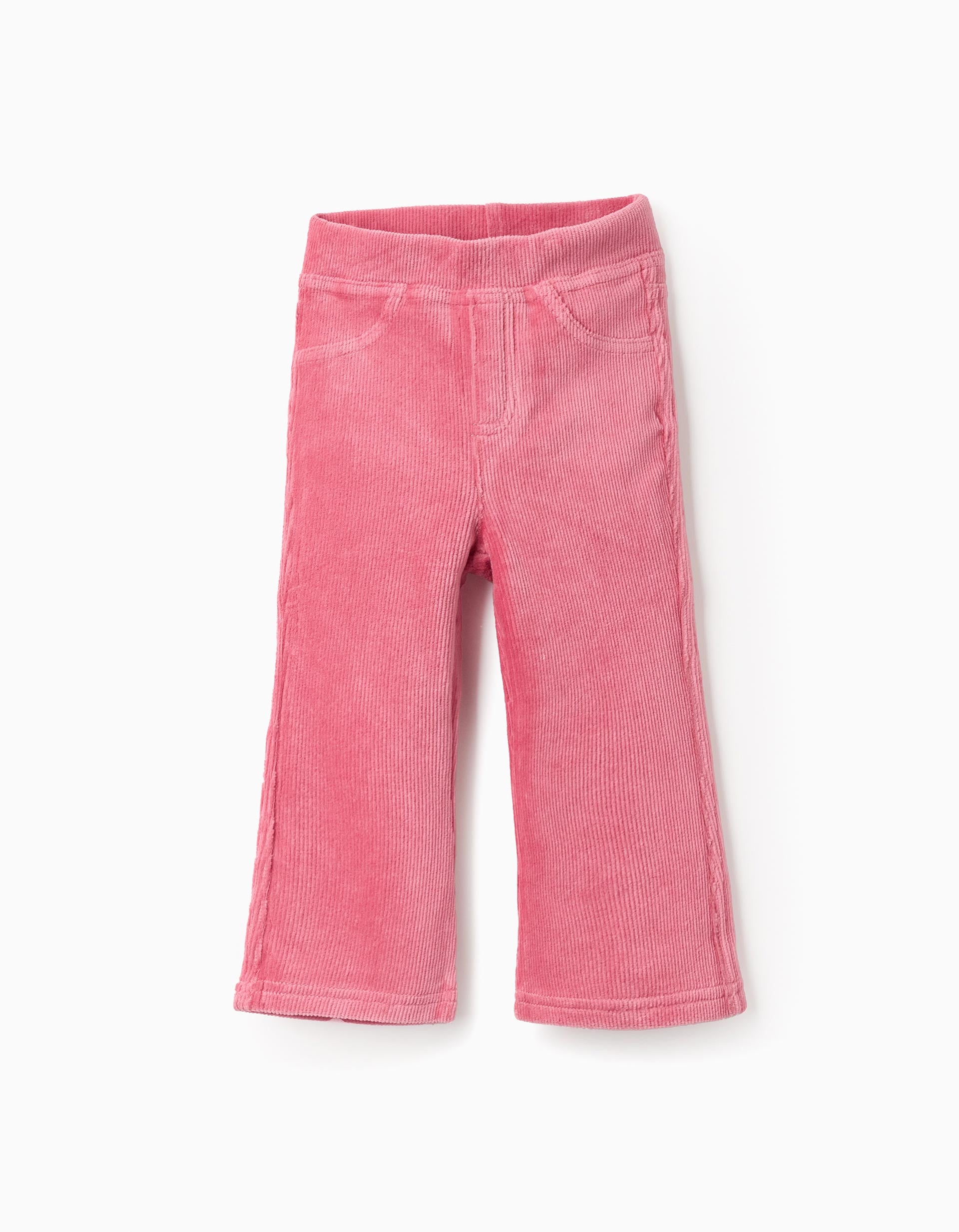Leggings 'flare' de bombazine para bebé menina, rosa