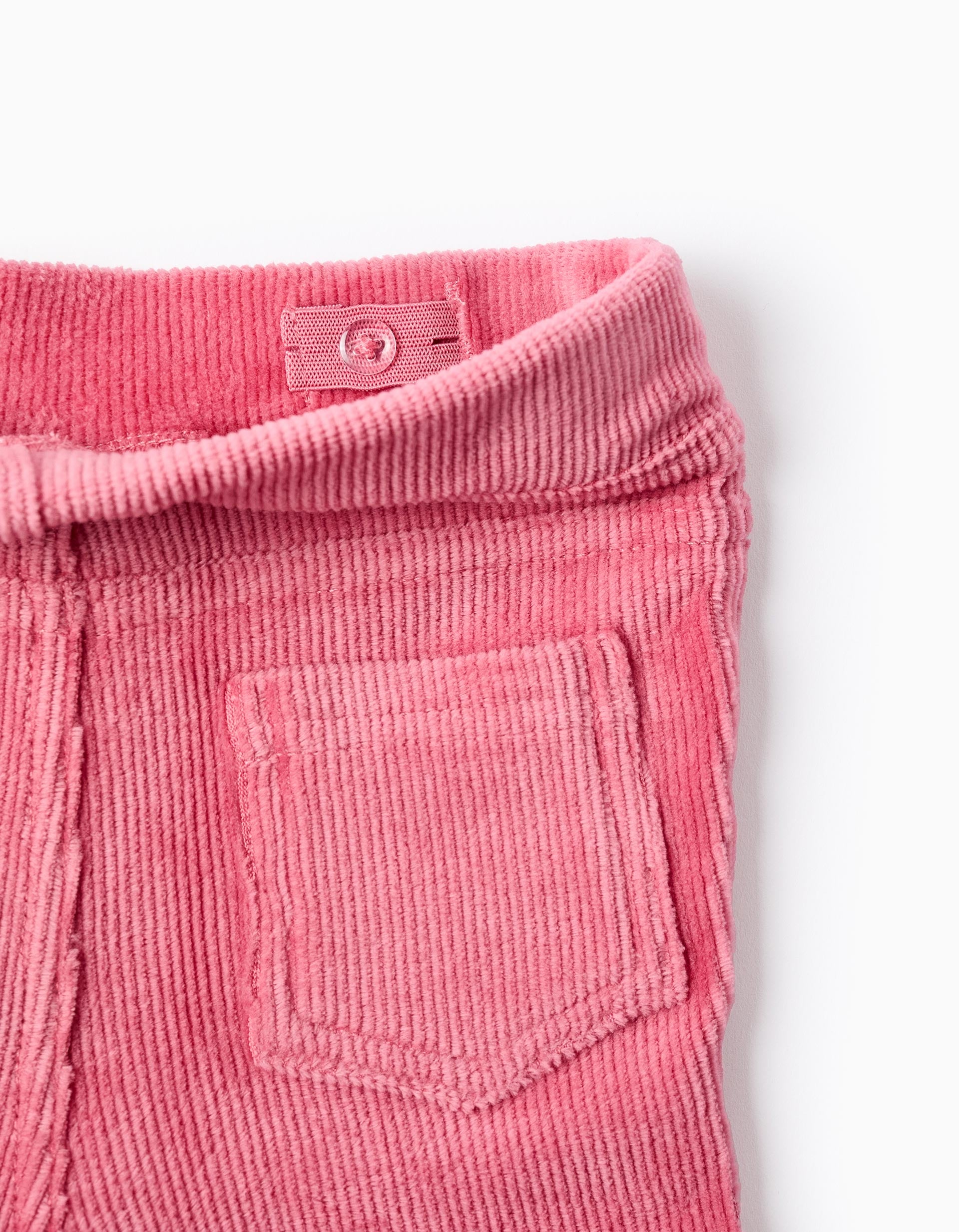 Leggings 'flare' de bombazine para bebé menina, rosa