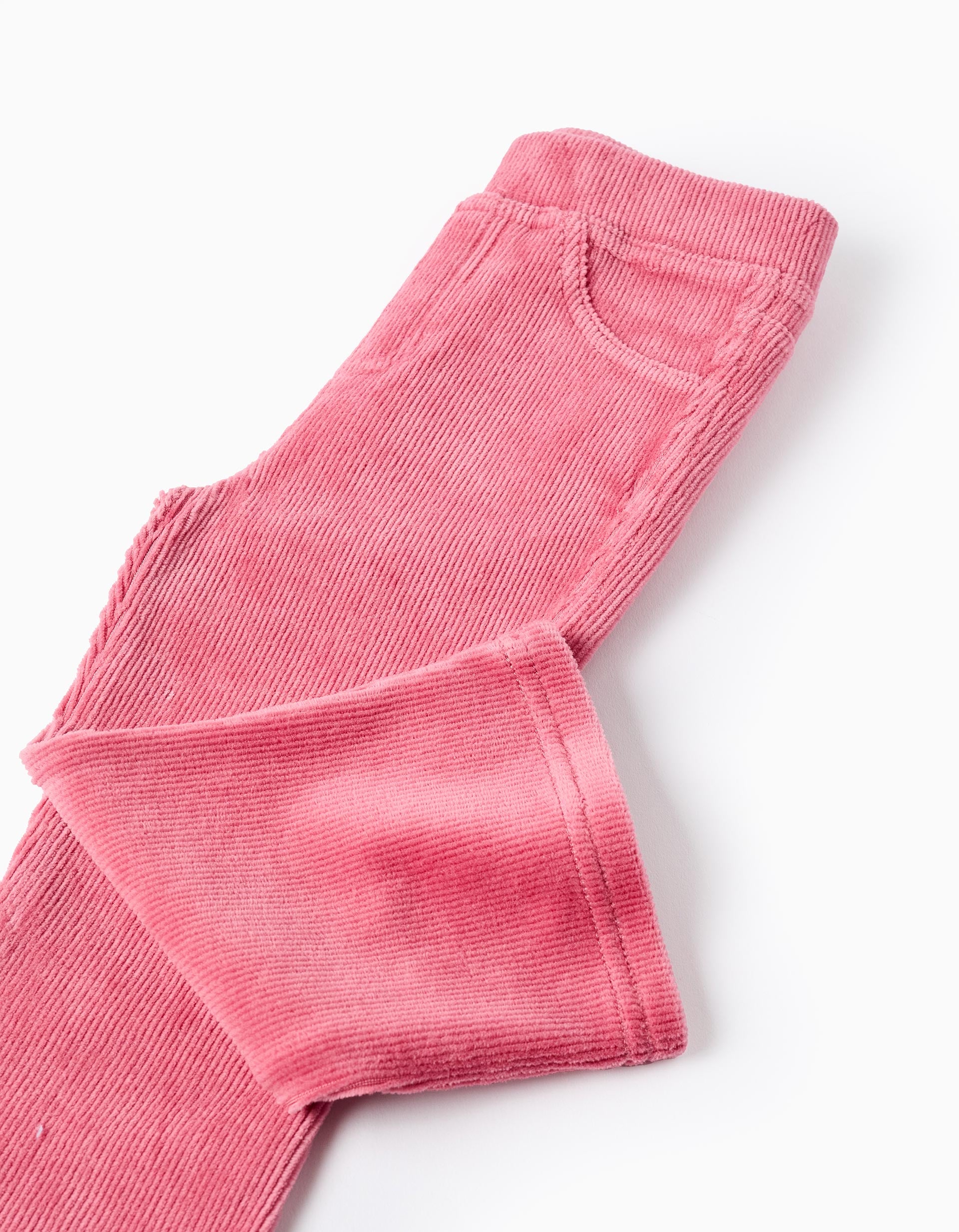 Leggings 'flare' de bombazine para bebé menina, rosa