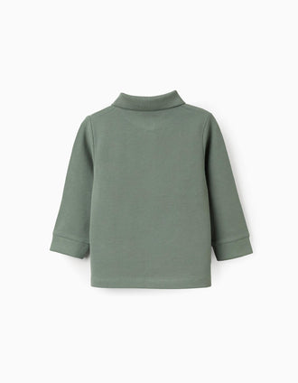 Polo de Manga Larga en Algodón para Bebé Niño, Verde