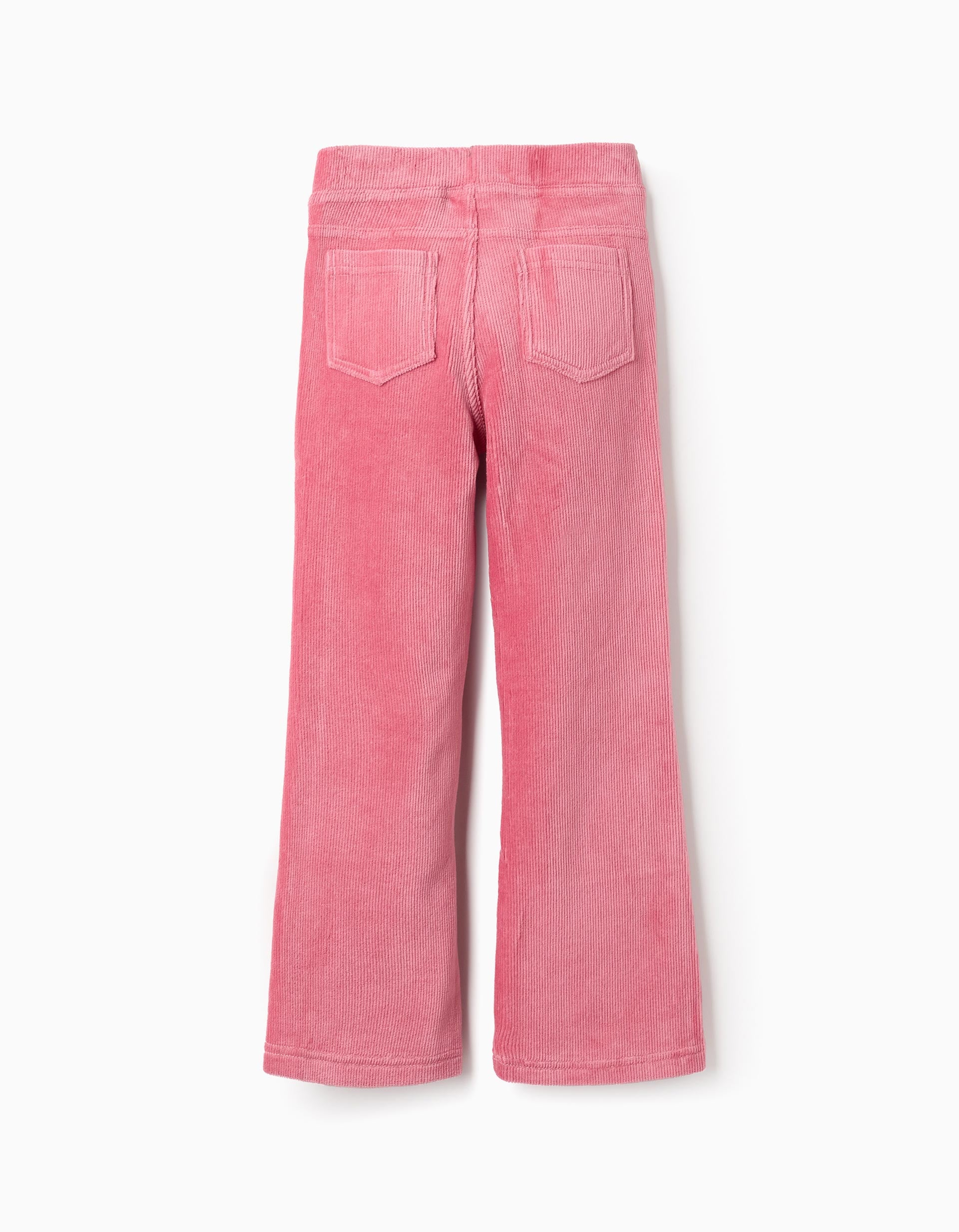 Legging évasé en velours côtelé pour fille, rose
