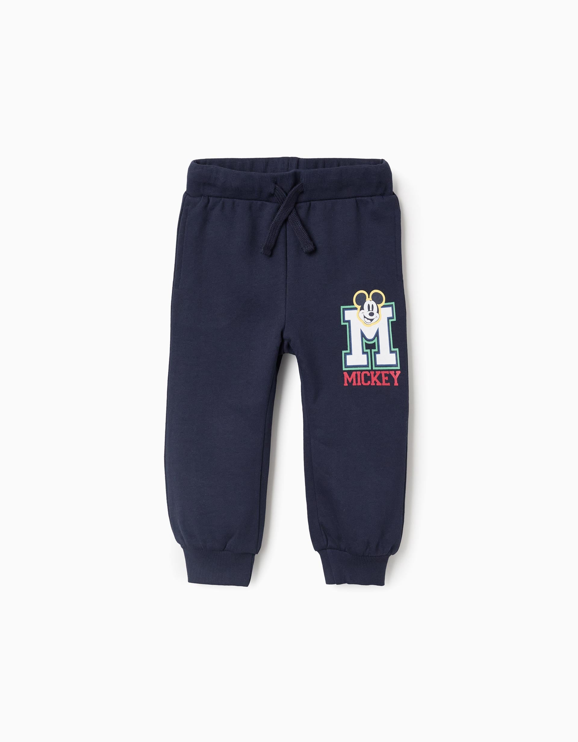 Cotton Tracksuit Trousers for Baby Boys 'Mickey', Dark Blue