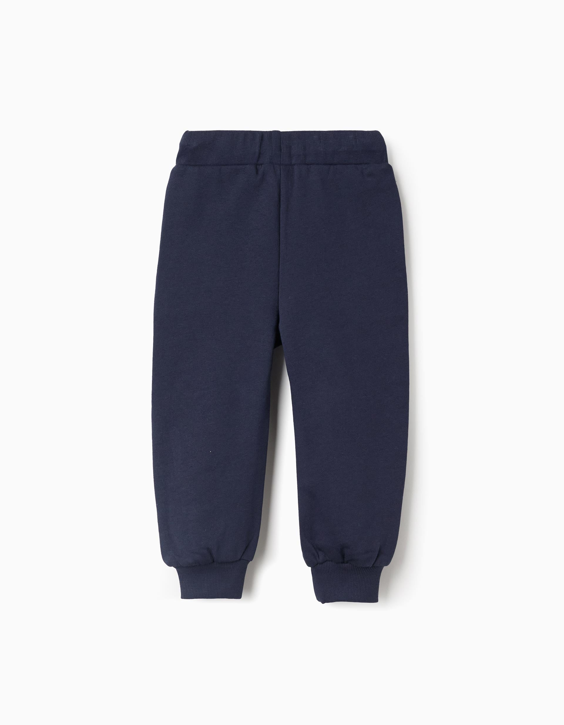 Cotton Tracksuit Trousers for Baby Boys 'Mickey', Dark Blue