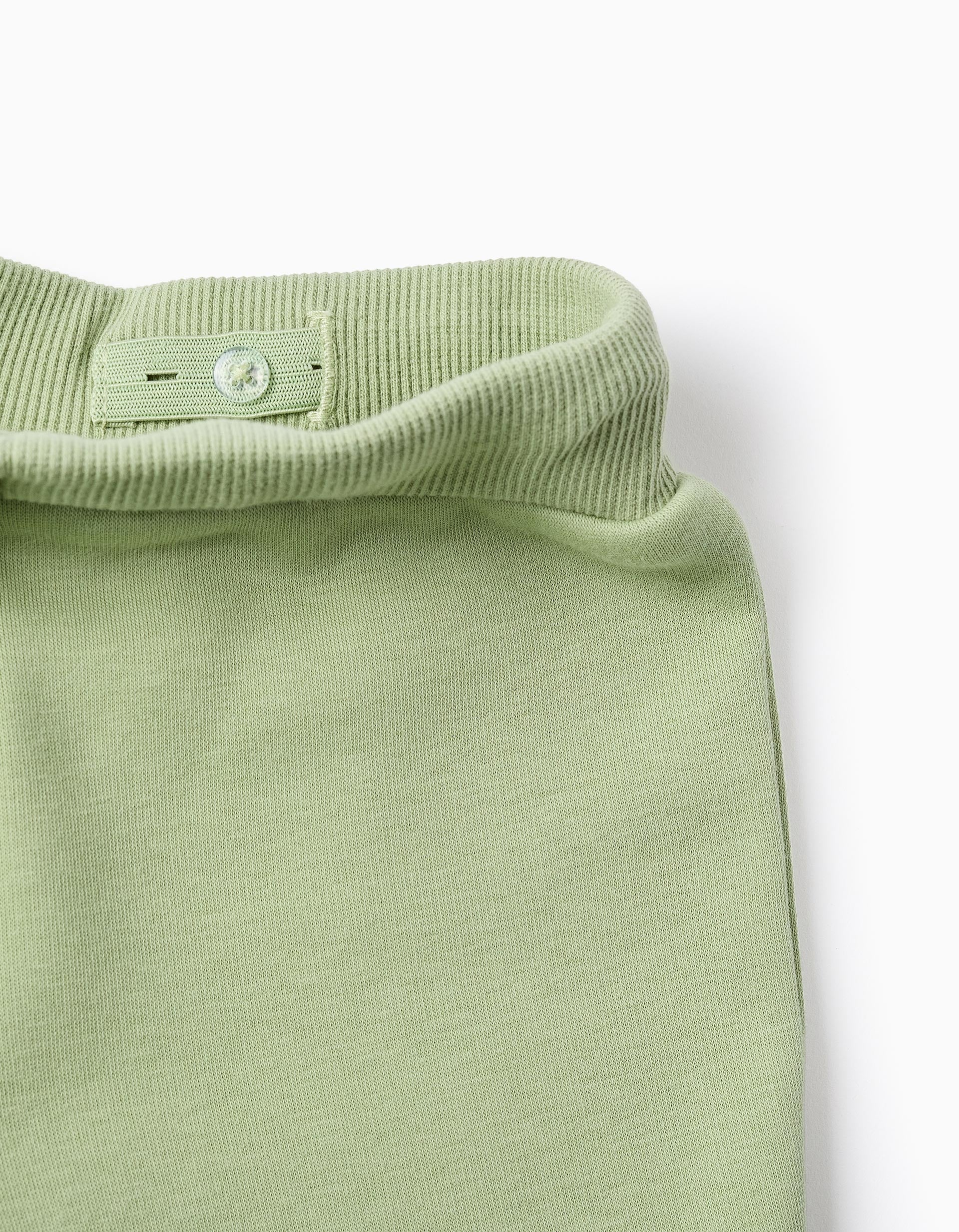 Joggers cardados com estampado para bebé menino, verde-claro