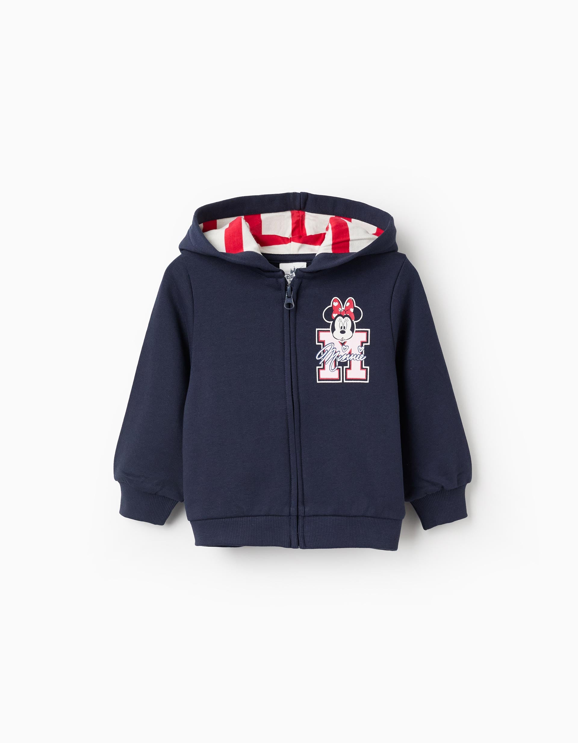 Hooded Jacket with Print on the Back for Baby Girls 'Minnie', Blue