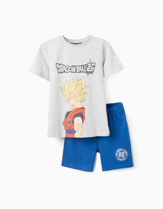 Pijama Curto para Menino 'Dragon Ball', Cinza/Azul