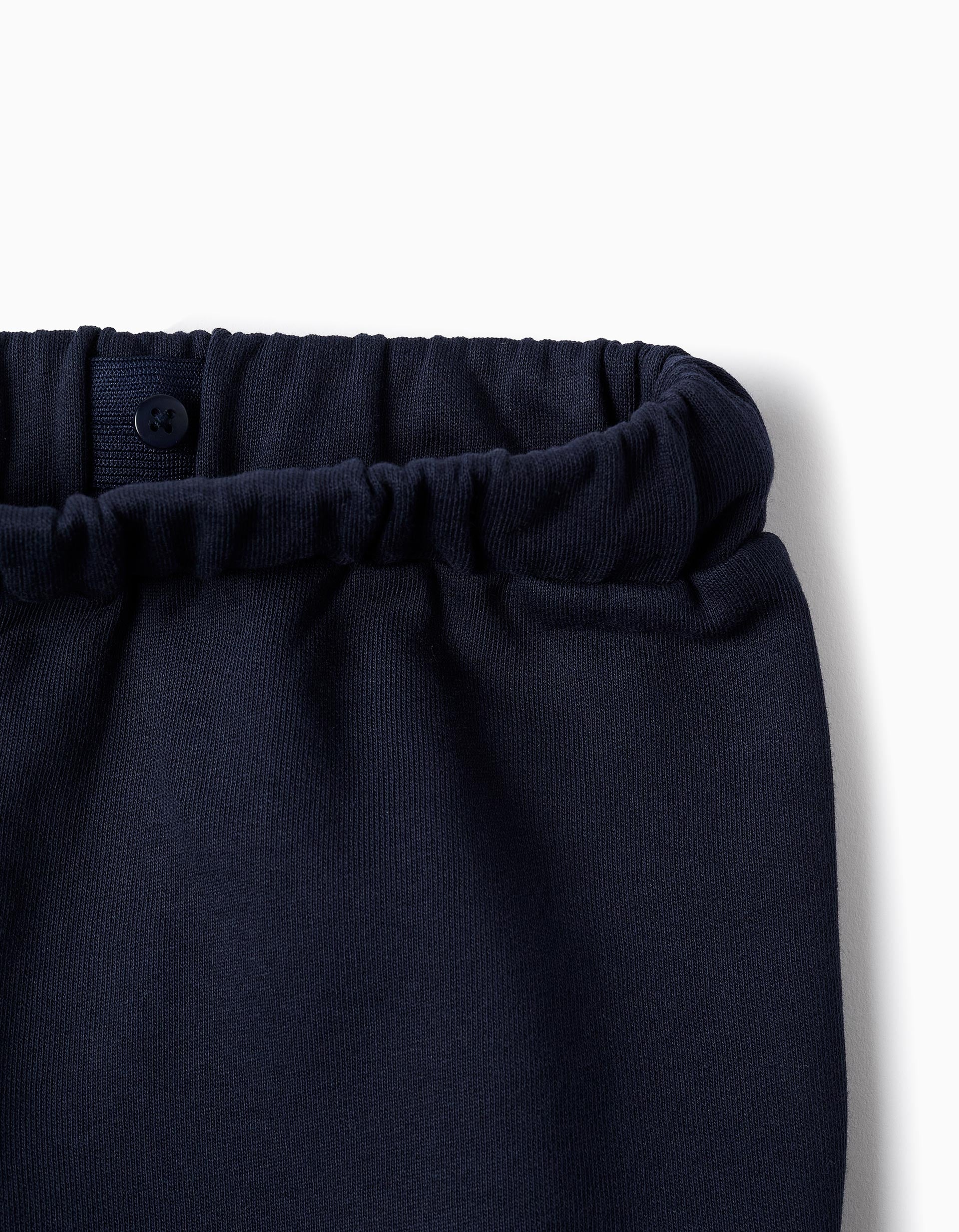 Wide Leg Cotton Joggers Trousers for Girls 'Minnie', Dark Blue