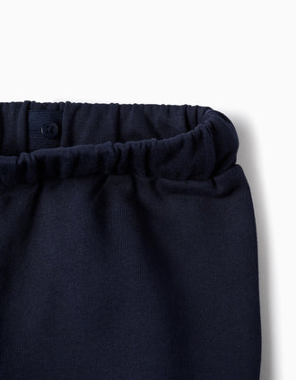 Calças Joggers de Algodão Wide Leg para Menina 'Minnie', Azul Escuro