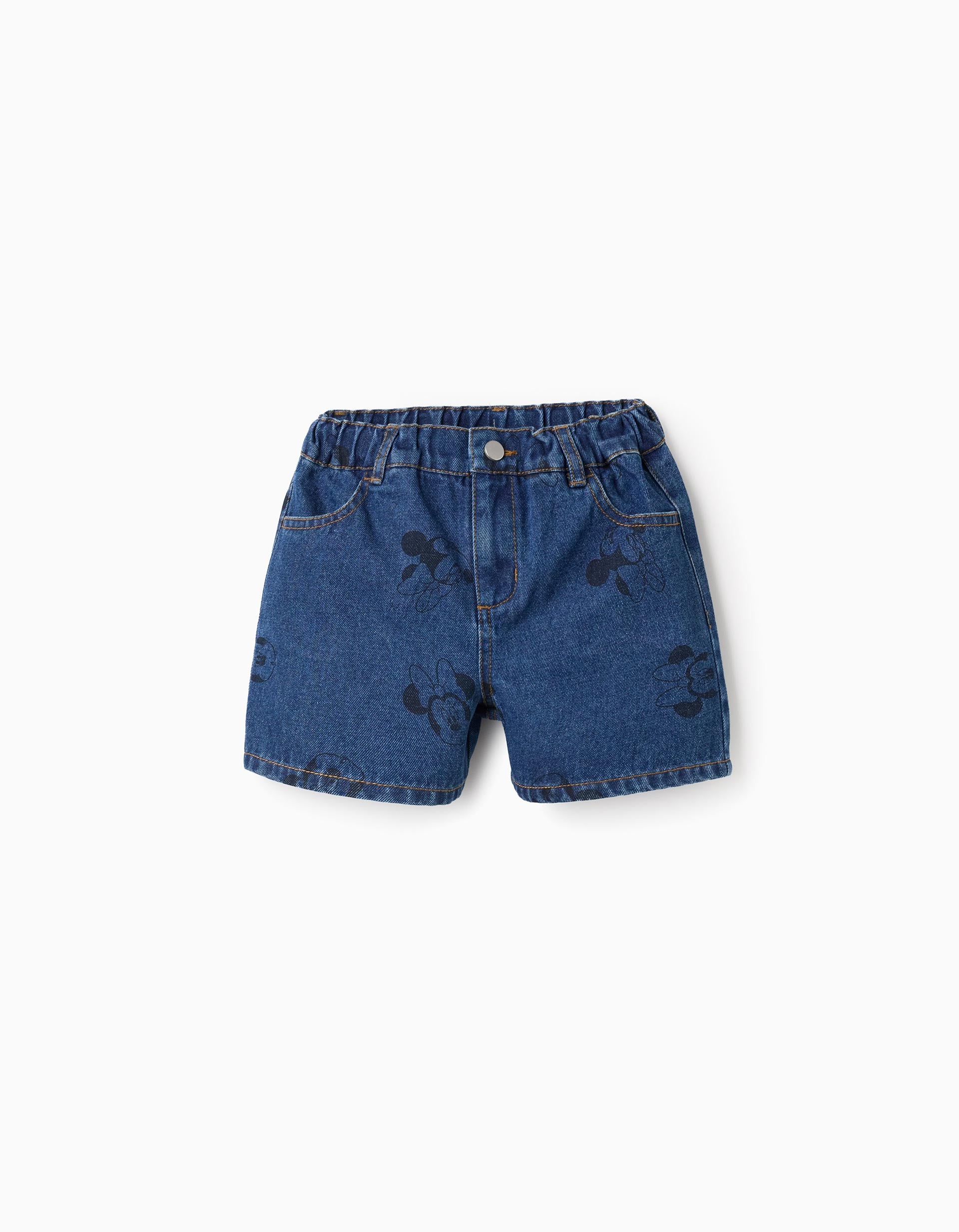Denim Shorts with Motif for Girls 'Minnie', Blue