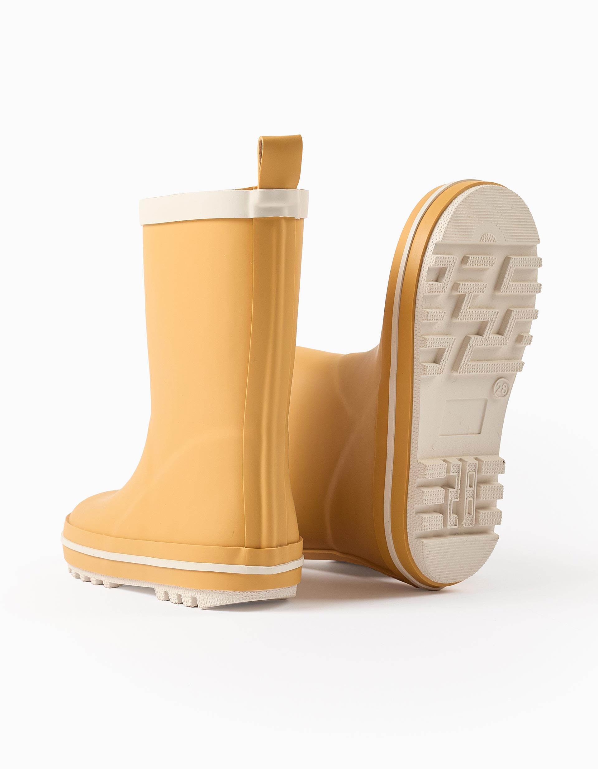 Contrast Stripe Wellies for Children, Yellow/White – ZIPPY