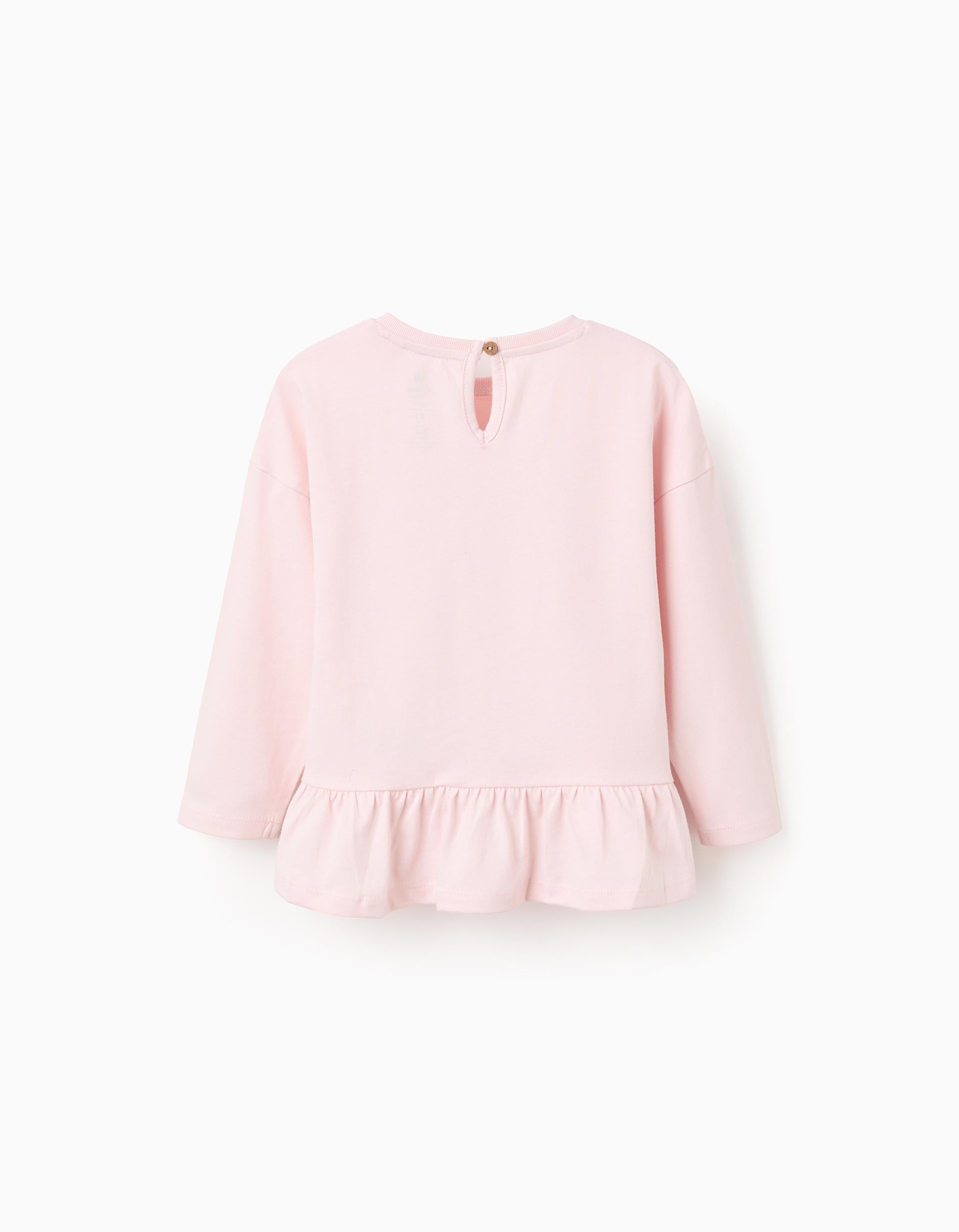 Long Sleeve Cotton T-shirt for Baby Girls 'Minnie', Pink