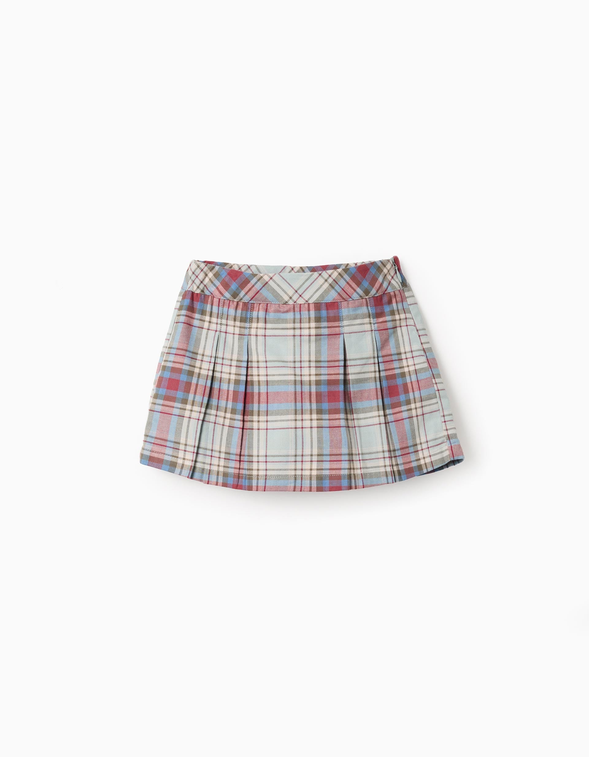 Cotton skirt with check pattern 'B&S' for girls, multicolour