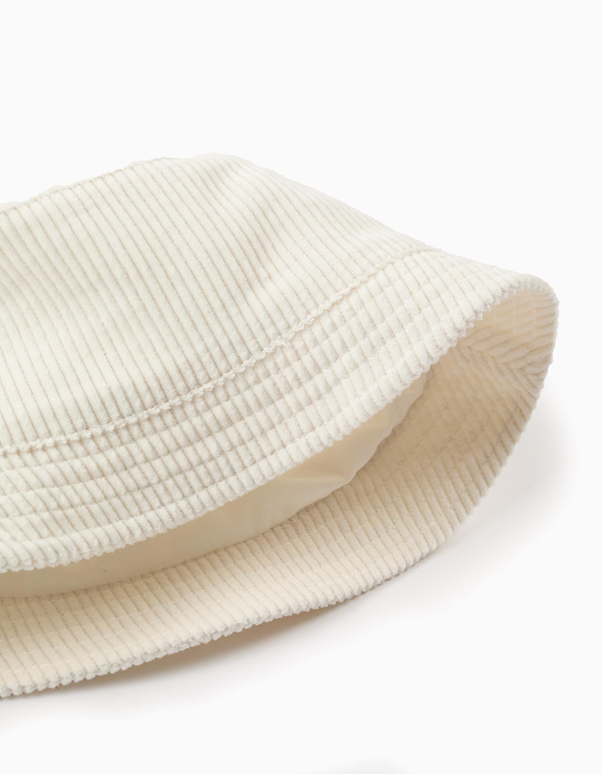 Corduroy hat for girls, white