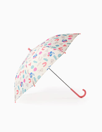 Parapluie pour Bébé et Fille 'Formes', Beige/Rose