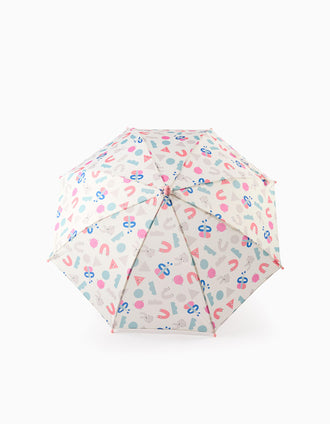Parapluie pour Bébé et Fille 'Formes', Beige/Rose