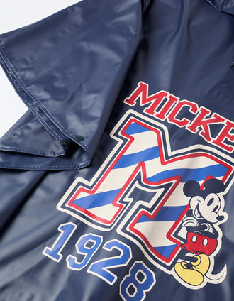 Poncho impermeável Mickey com capuz para bebé e menino, azul-escuro