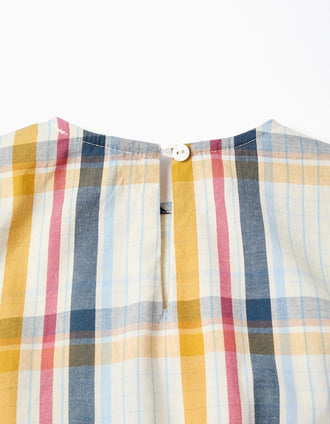 Blusa de Algodón a Cuadros 'B&S' para Niña, Multicolor