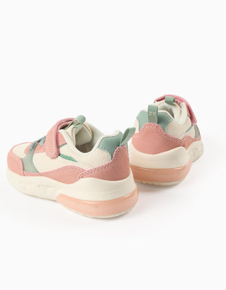Light-up Trainers for Baby Girls 'Superlight Runner', Pink/Beige